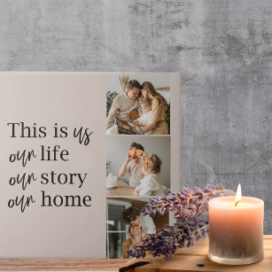 Modernes Couple Family Foto & Family Quote Fliese