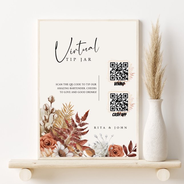 Modernes Cream Boho Tippen Sie Ihrem Barkeeper Hoc Poster (Von Creator hochgeladen)