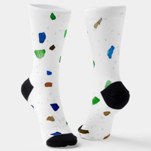 Modernes Crystal Terrazzo Muster Socken