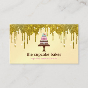 Modernes Cupcake Logo Bakery Catering Glitzer Trop Visitenkarte