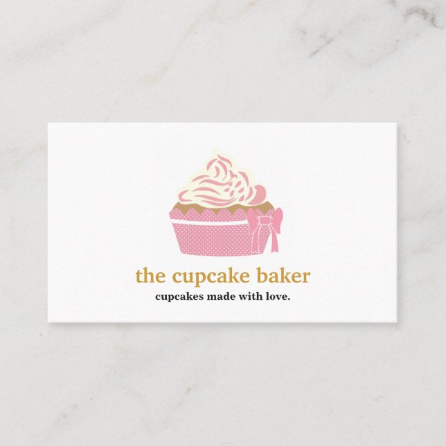 Modernes Cupcake Logo Bakery Koch Catering Visitenkarte (Vorderseite)