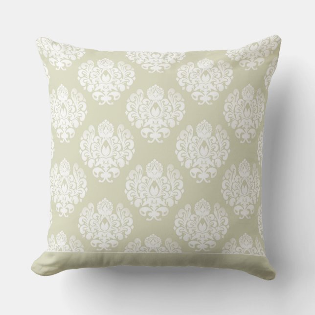 Modernes Damask Muster Muster Kissen Tan Farbe CH9 (Vorderseite)