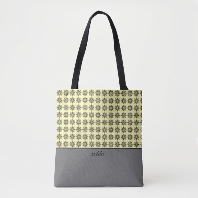 Modernes Damask-Muster Tasche (Vorderseite)