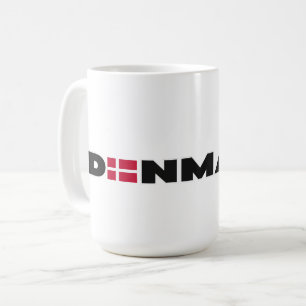 Modernes Dänemark: einfaches Schreiben mit dänisch Kaffeetasse