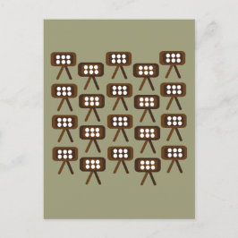 Modernes dekoratives Set des Fernsehens aus dem Mi Postkarte