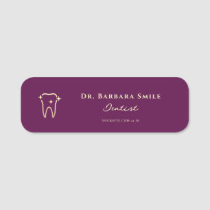 MODERNES DENTIST GOLD TOOTH ZAHNORTHODONTIST NAMENSSCHILD