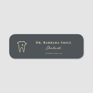 MODERNES DENTIST ORTHODONTIST DENTAL GOLD TOOTH NAMENSSCHILD
