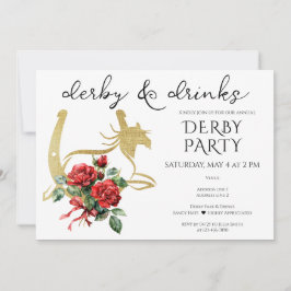 Modernes Derby & Drinks Party Race Race Reitsport Einladung