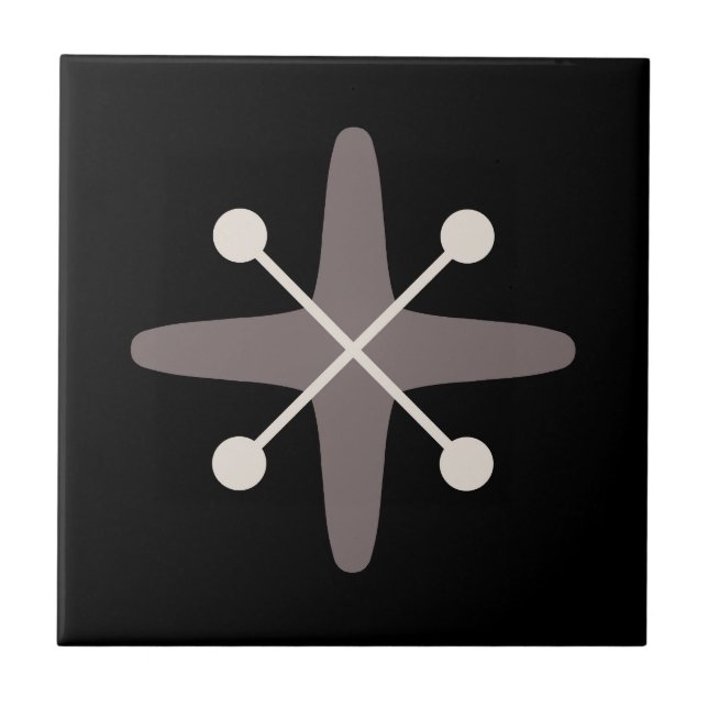 Modernes Design aus dem Mittelalter Fliese (Vorderseite)