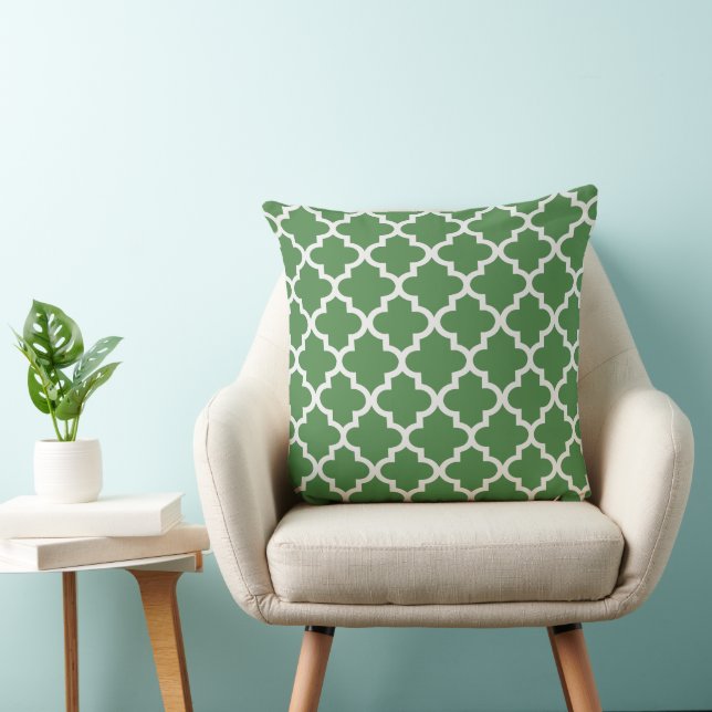 Modernes Design aus Grün und Weiß Kissen (Stuhl )