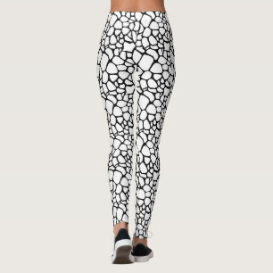 Modernes Design aus schwarzem und weißem Schnörkel Leggings