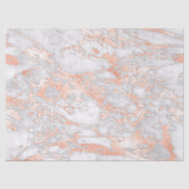 Modernes Design aus weißem und Rose-Gold-Marmor Seidenpapier