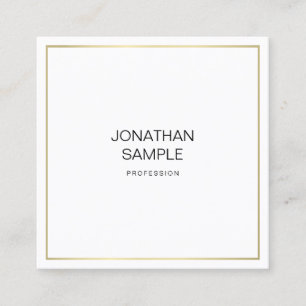 Modernes Design Beruflich Elegantes Gold Look Quadratische Visitenkarte
