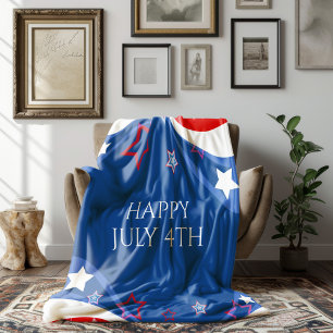Modernes Design der amerikanischen Flagge Fleecedecke
