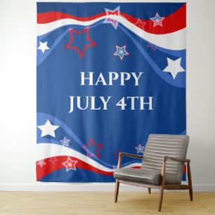 Modernes Design der amerikanischen Flagge Wandteppich