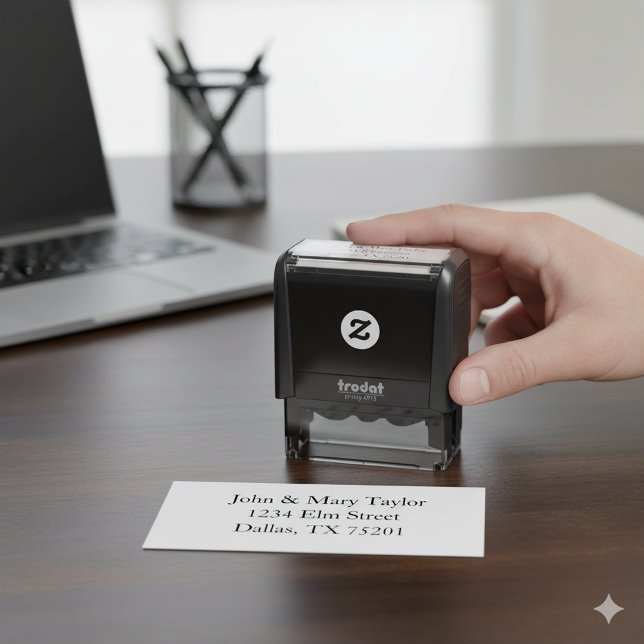 Modernes Design der Briefmarke "Family Address Sel Permastempel (Modern Family Address Self Inking Stamp Design)