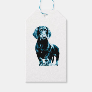 Modernes Design der Dackel Geschenkanhänger