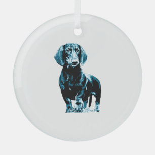 Modernes Design der Dackel Ornament Aus Glas
