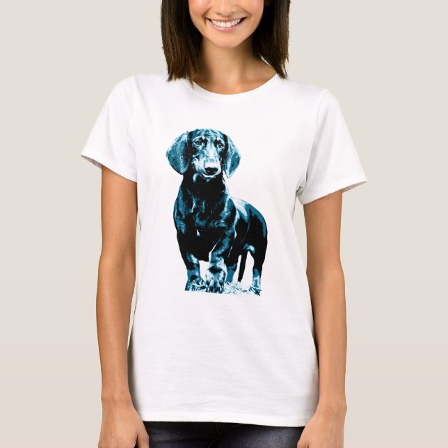 Modernes Design der Dackel T-Shirt (Vorderseite)