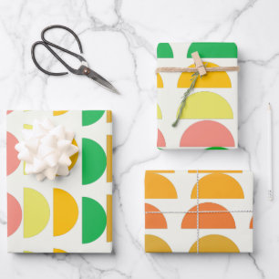 Modernes Design der geometrischen Formen des helle Geschenkpapier Set