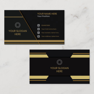 modernes Design der schwarzen Visitenkarte