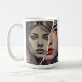 Modernes Design der Tasse | Zwei Gesichtshautdesig