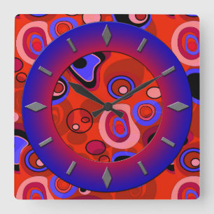 Modernes Design der Wanduhr. Quadratische Wanduhr
