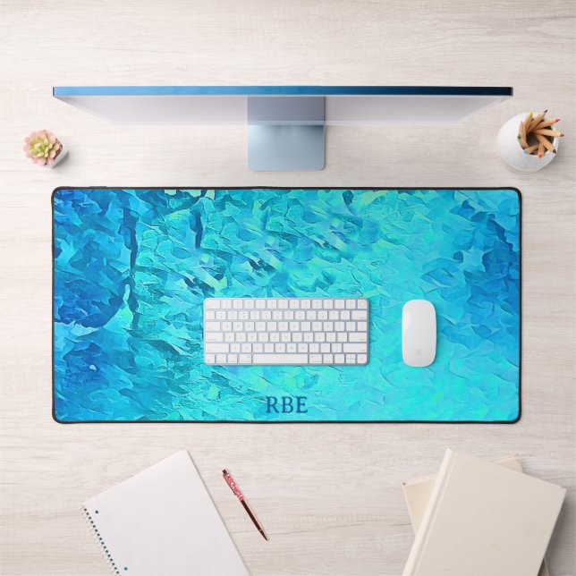 Modernes Design der Wasserfarbe tropische Ozeane Schreibtischunterlage (Büro 1)