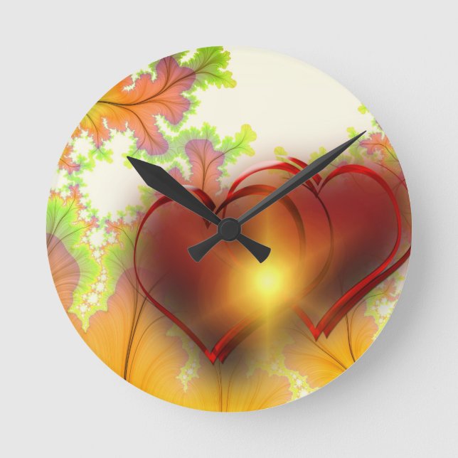 Modernes Design Design Muster Accessoires, Liebe Runde Wanduhr (Vorderseite)