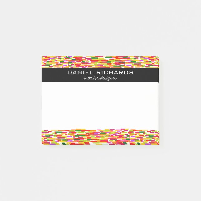Modernes Design Designer Branding Post-it Klebezettel (Vorderseite)
