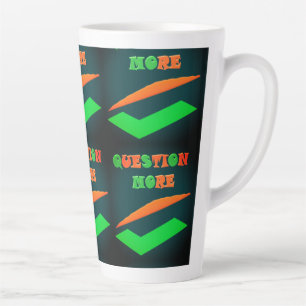 Modernes Design dunkle Farben Thema Frage Milchtasse