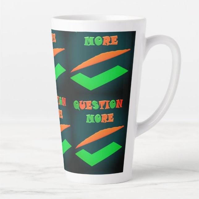 Modernes Design dunkle Farben Thema Frage Milchtasse (Rechts)