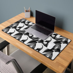 Modernes Design flüssiger Formen Schwarz Weiß Must Schreibtischunterlage