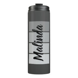 Modernes Design für Skriptnamen - Schwarz Minimali Thermosbecher