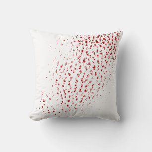 Modernes Design für Weiß mit rotem Fleck Kissen