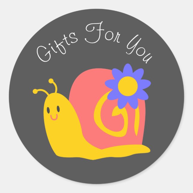 Modernes Design - Geschenkmarken Runder Aufkleber (Vorderseite)