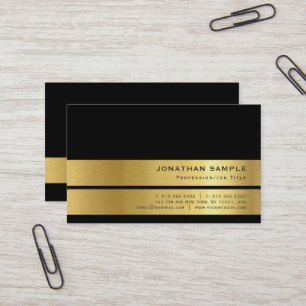 Modernes Design Gold Look Schlicht Luxus Visitenkarte
