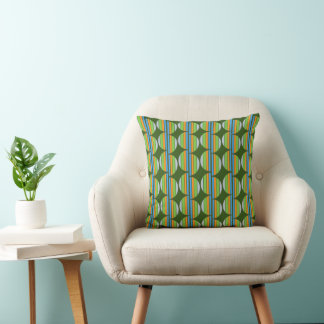 Modernes Design Green Blue Orange Muster Kissen