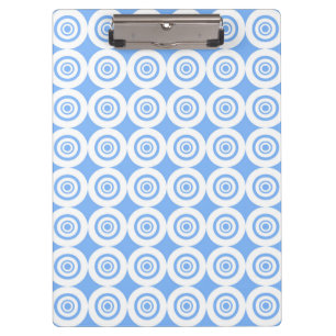 Modernes Design hellblaue, weiße Kreise Muster Klemmbrett
