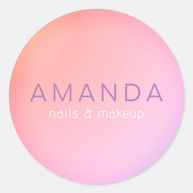 Modernes Design im Minimalistischen Stil Runder Aufkleber (Vorderseite)