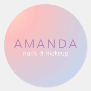 Modernes Design im Minimalistischen Stil Runder Aufkleber