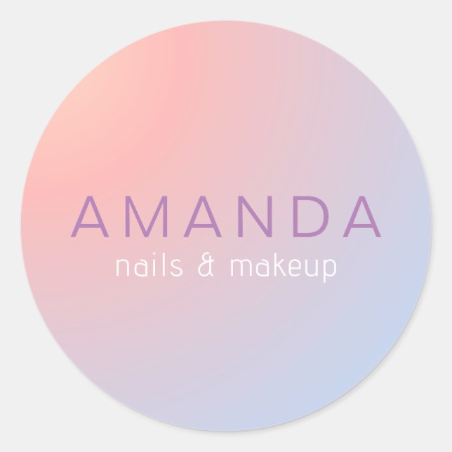 Modernes Design im Minimalistischen Stil Runder Aufkleber (Vorderseite)