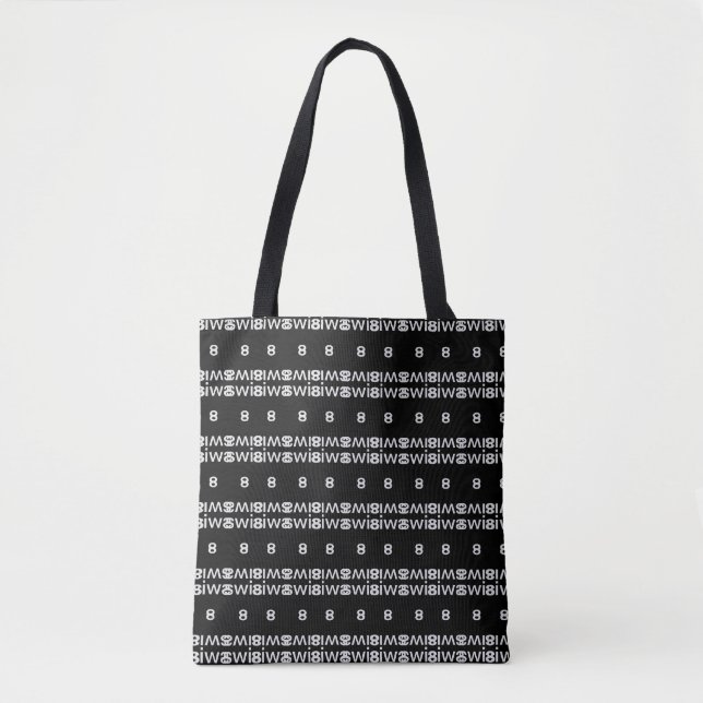Modernes Design in Schwarz und Silber Tasche (Vorderseite)