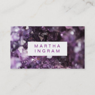 modernes Design kühl Lila Amethyst Crystal Visitenkarte