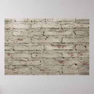 Modernes Design mit dekorativer Ziegelwand Poster