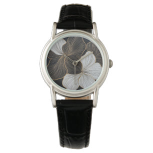 Modernes Design mit einfacher Blume Armbanduhr