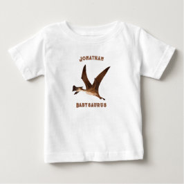 Modernes Design Monogram Babysaurs weiß Baby T-shirt