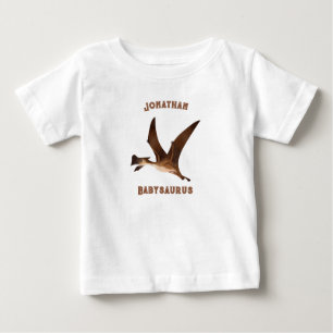 Modernes Design Monogram Babysaurs weiß Baby T-shirt