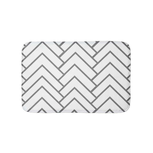 Modernes Design-Muster für tiefe graue Geometrie Badematte (Vorderseite)