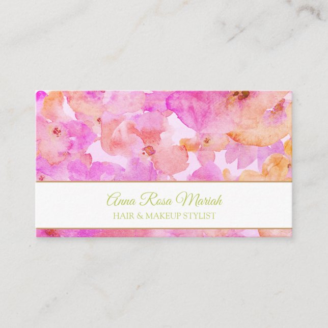 *~* Modernes Design Muster Girly Beauty Wellness-C Visitenkarte (Vorderseite)